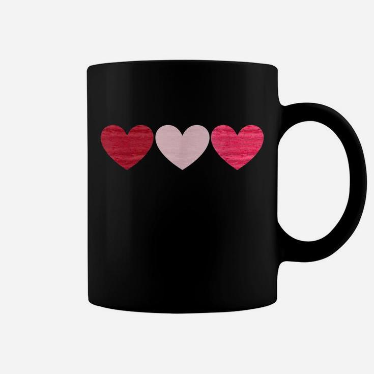 3 Hearts Cool Vintage Retro Valentines Day Gift Women Men Coffee Mug