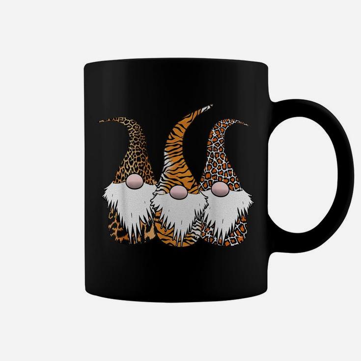 3 Nordic Gnomes Animal Print Leopard Cheetah Tiger Stripes Coffee Mug