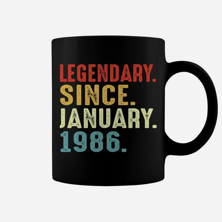 35 Years Old Birthday Gift Legendary Since January 1986 Coffee Mug