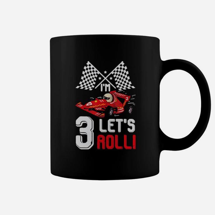 3Rd Birthday Race Car 3 Year Old Lets Roll Toddler Boy Coffee Mug