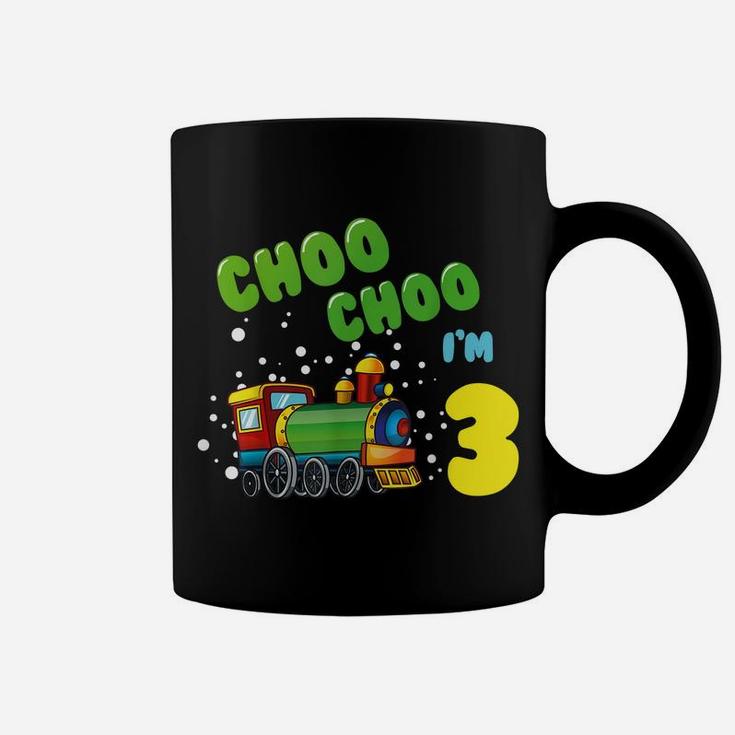 3Rd Birthday Train Boys Girls 3 Years Old I'm Three Coffee Mug