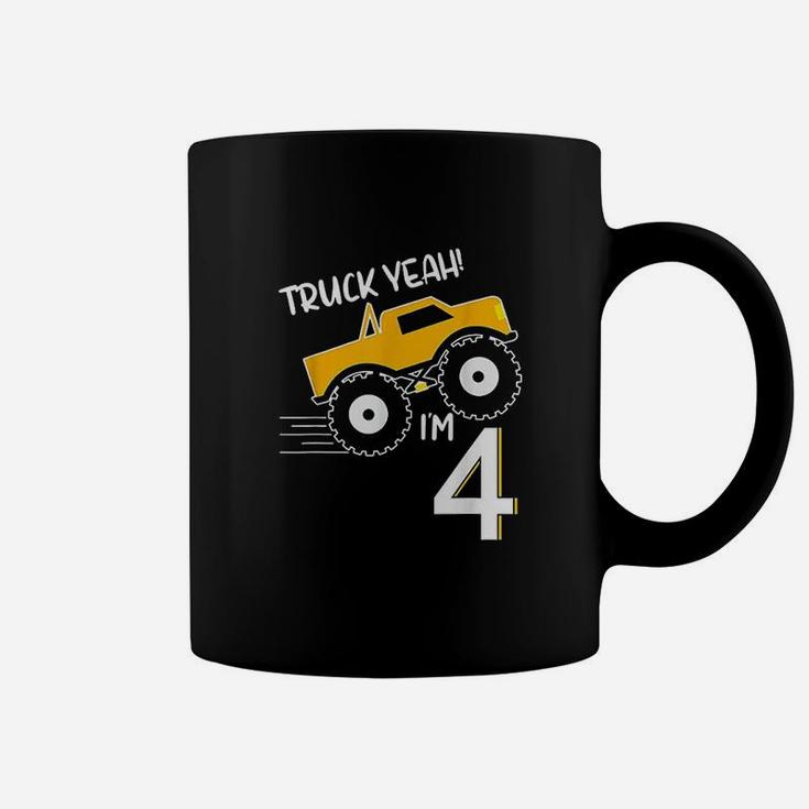 4Th Birthday Monster Truck Design Truck Yeah Im 4 Coffee Mug