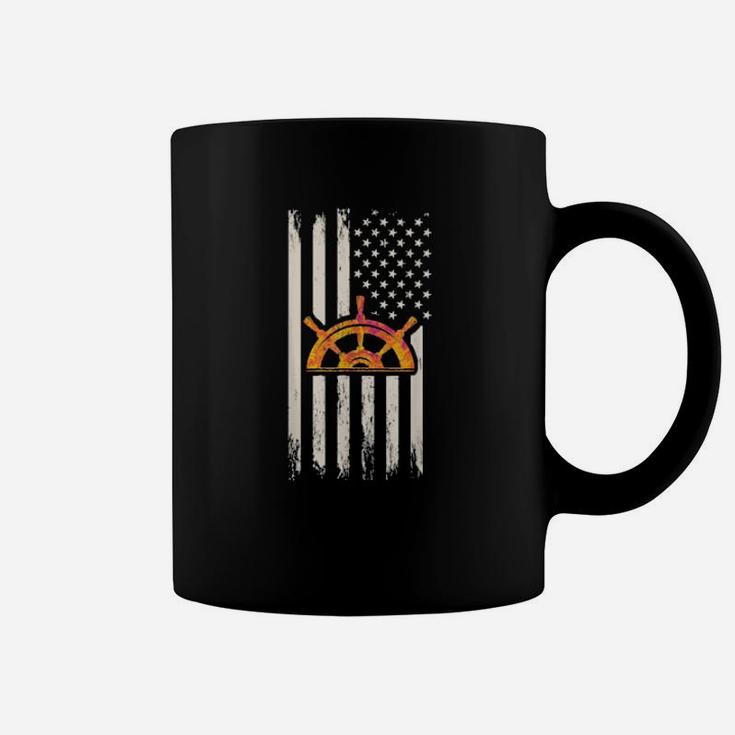 4Th Of July American Flag Patriotic Boating For Boaters Coffee Mug