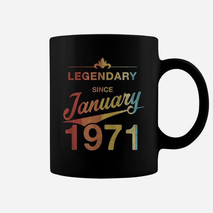 50 Year Old Gift 50Th Birthday Vintage Born In January 1971 Coffee Mug