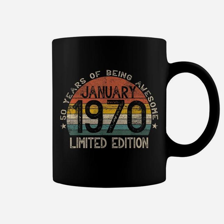 50Th Birthday Born January 1970 50 Years Bday Gift Coffee Mug