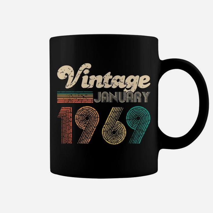 50Th Birthday Gift - Vintage January 1969  Women Men Coffee Mug