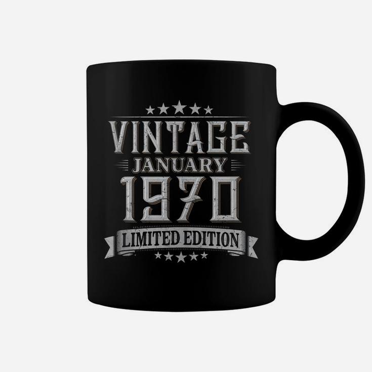 50Th Birthday Gift Vintage January 1970 50 Years Old Coffee Mug