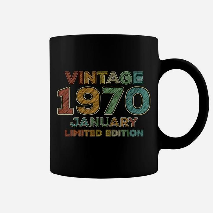 50Th Birthday Gift Vintage January 1970 Fifty Years Old Coffee Mug