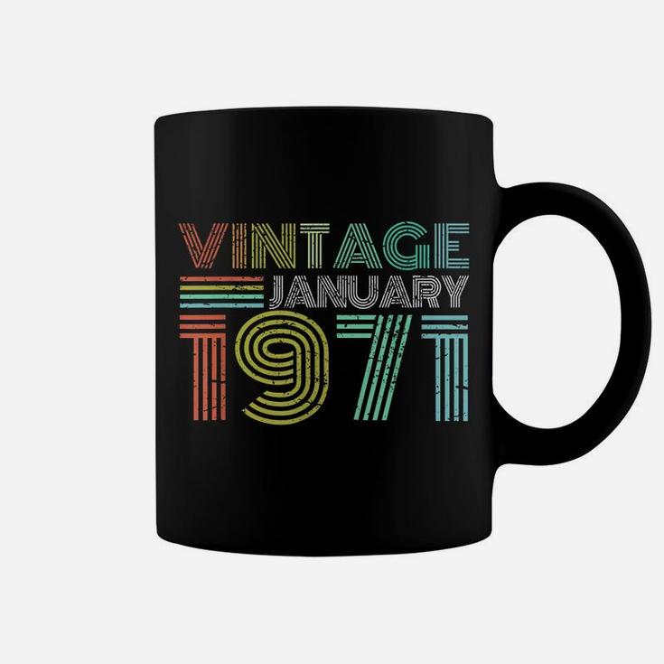 50Th Birthday Gift Vintage January 1971 50 Years Old Coffee Mug