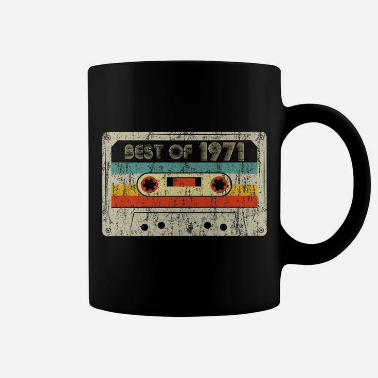 50Th Birthday Gifts Best Of 1971 Retro Cassette Tape Vintage Coffee Mug