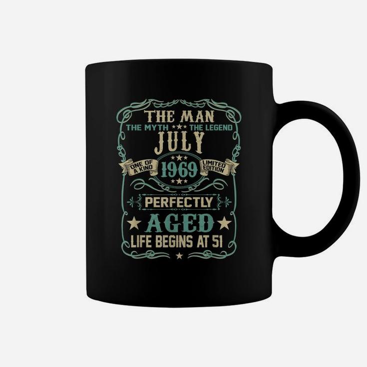 51St Birthday Gift The Man Myth Legend Born In July 1969 Coffee Mug