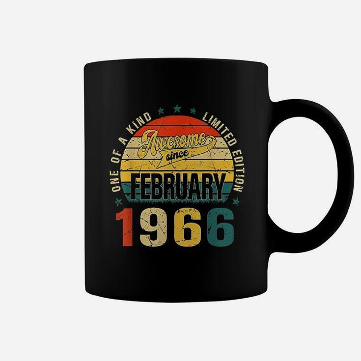 55Th Birthday Vintage February 1966 Retro 55 Years Old Coffee Mug