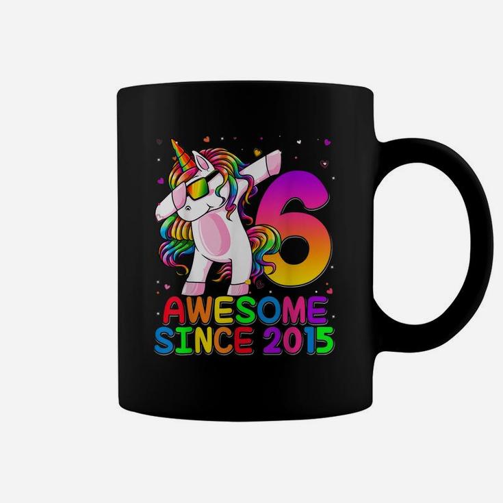 6 Years Old Unicorn Dabbing 6Th Birthday Girl Unicorn Party Coffee Mug