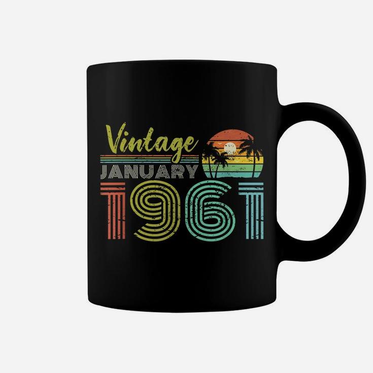 60Th Birthday Gift Vintage January 1961 Sixty Years Old Coffee Mug