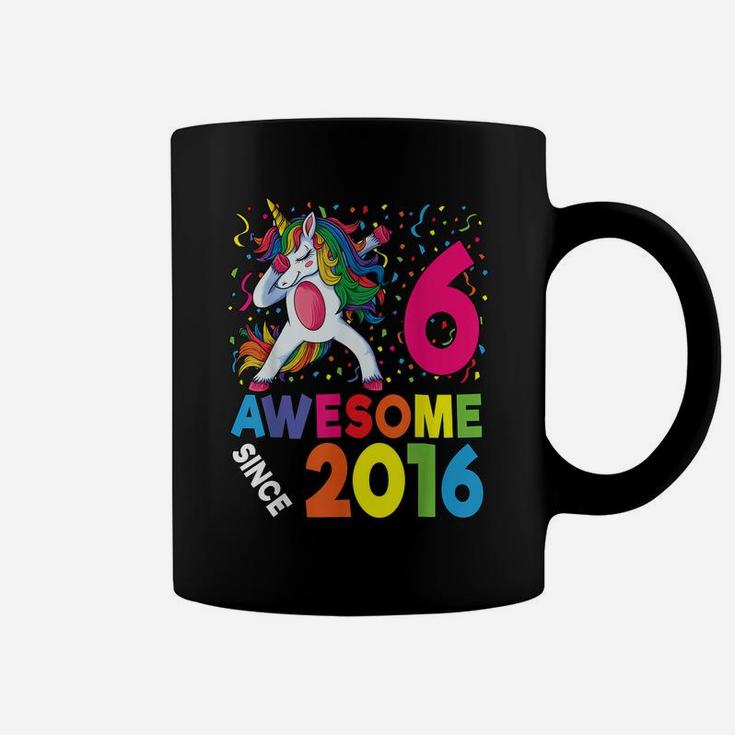 6Th Birthday Dabbing Unicorn Party Gift 6 Years Old Girl Coffee Mug