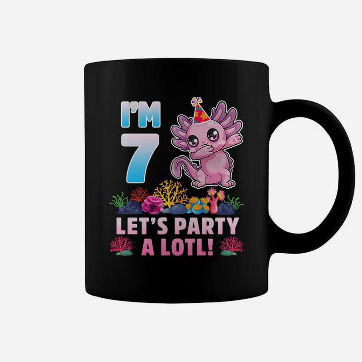 7 Year Old Gifts 7Th Birthday Axolotl Lover Boys Girls Sweatshirt Coffee Mug
