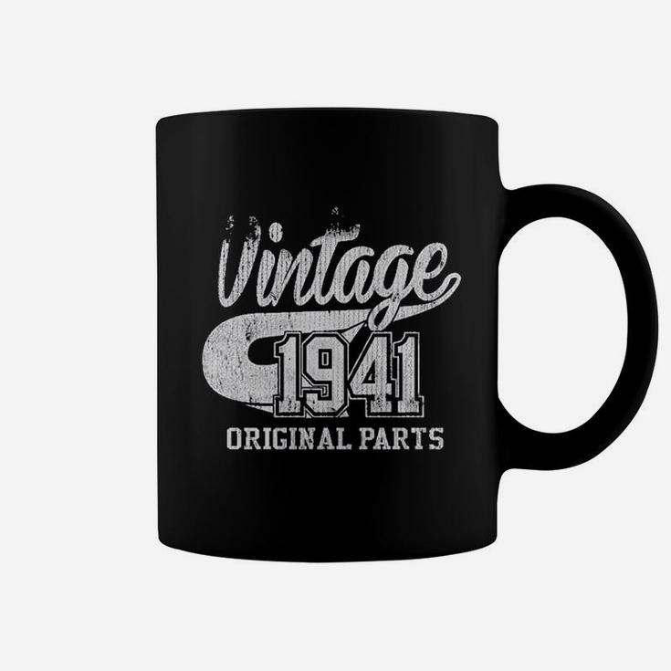 80Th Birthday For Men Vintage 1941 Original Parts  Distressed Coffee Mug
