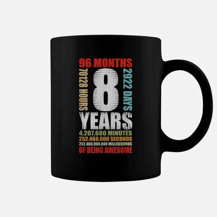 8Th Birthday 8 Year Old Boys Girls Kids Party Being Awesome Coffee Mug