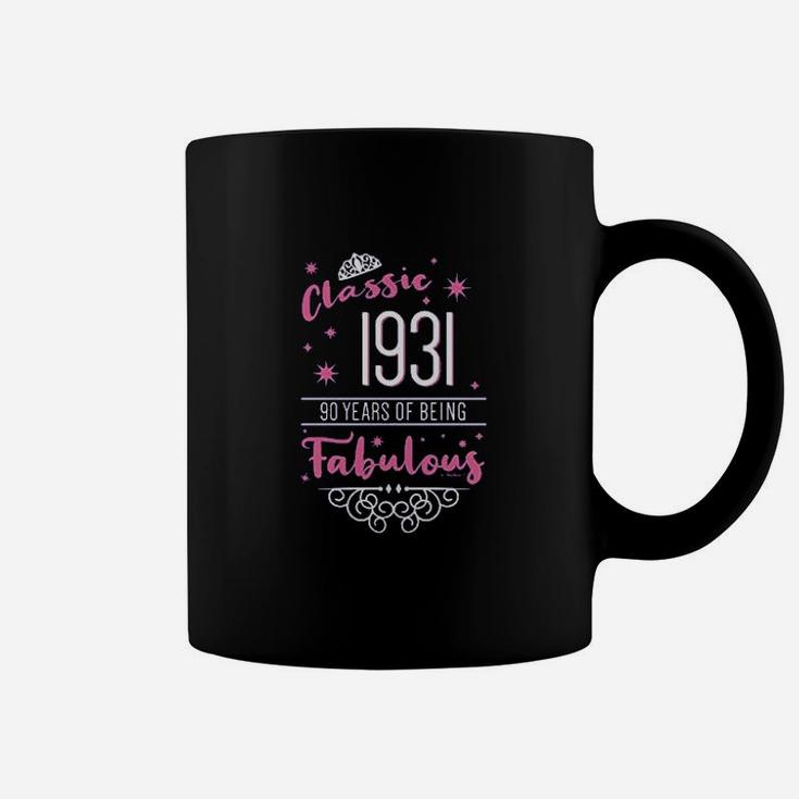90Th Birthday Gifts Classic 1931 90 Years Fabulous Ladies Coffee Mug