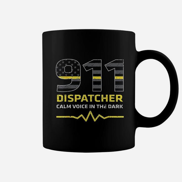 911 Dispatcher Calm Voice In The Dark Emergency Coffee Mug - Thegiftio