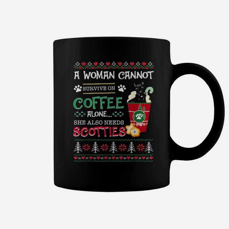 A Cannot Survive On Coffee Alone Scottie Xmas Coffee Mug