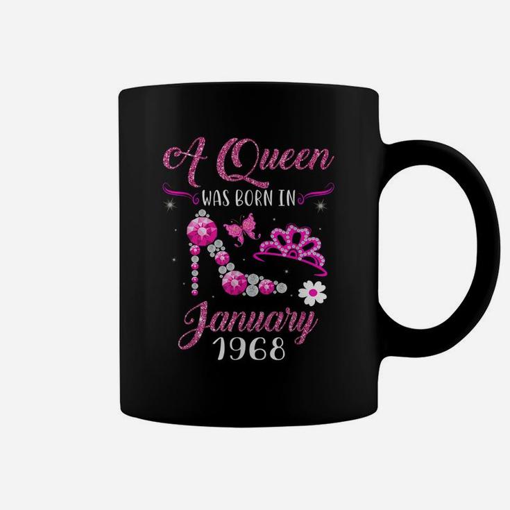 A Queen Was Born In January 1968 53Rd Birthday Gift Coffee Mug