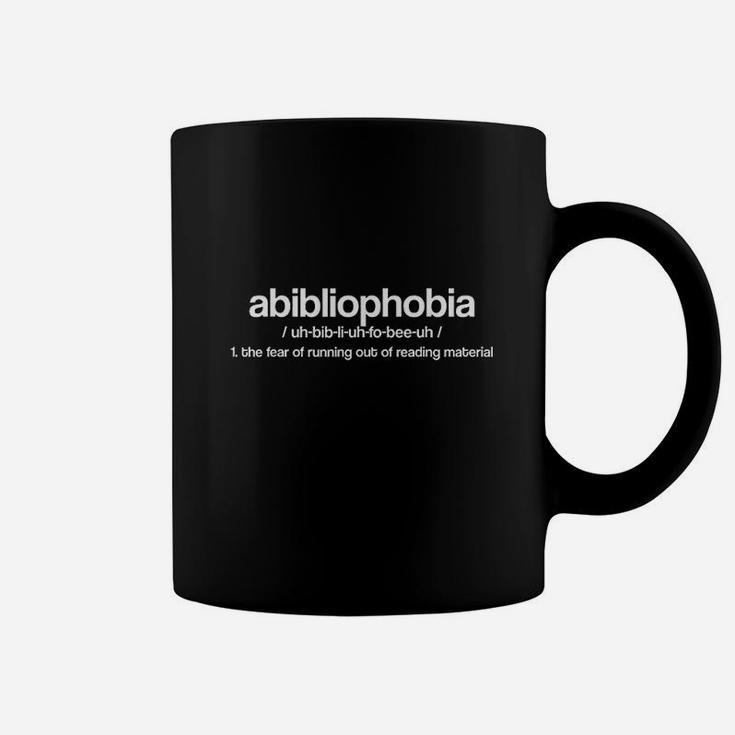 Abibliophobia Definition Bookworm Reader Books Coffee Mug