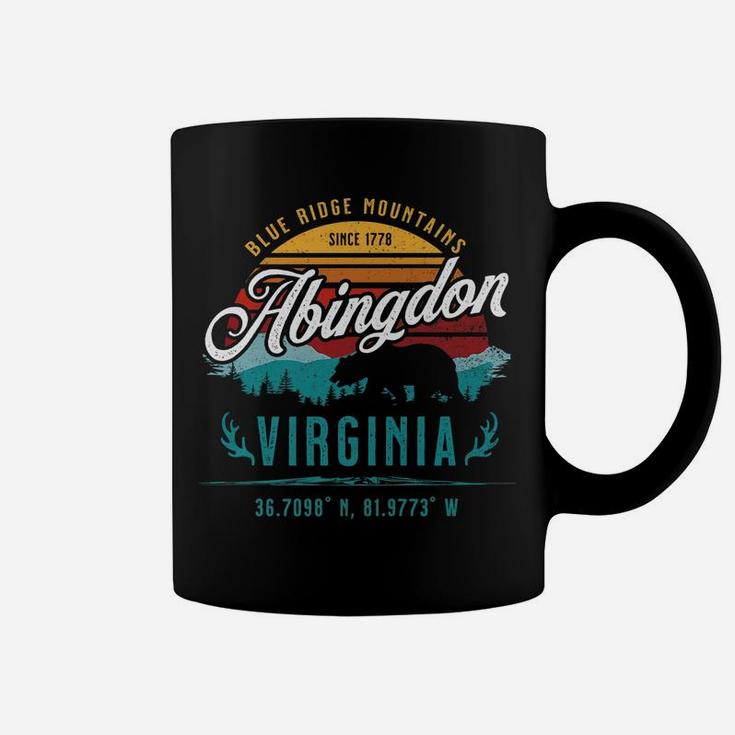 Abingdon Va Virginia Retro Sun Blue Ridge Mountains Souvenir Coffee Mug