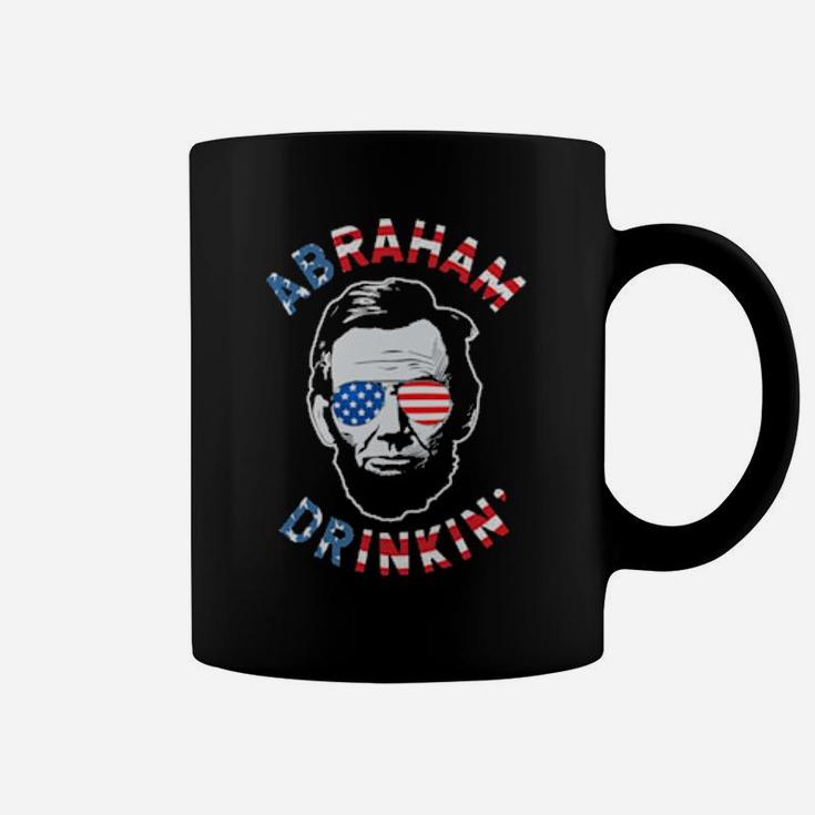 Abraham Drinking Abe 4Th Of July Lincoln Merica Flag Coffee Mug