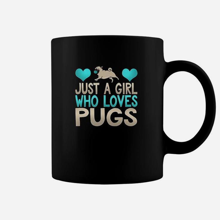 Adorable Just A Girl Who Loves Pugs Pup Owner Lover Coffee Mug