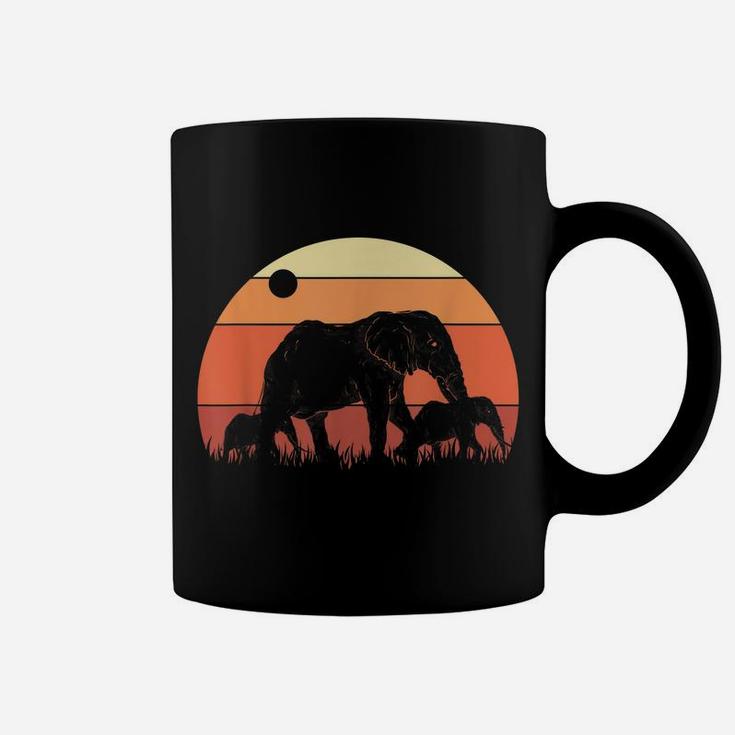 Africa Zoo Keeper Animal Family Kids Retro Elephant Coffee Mug