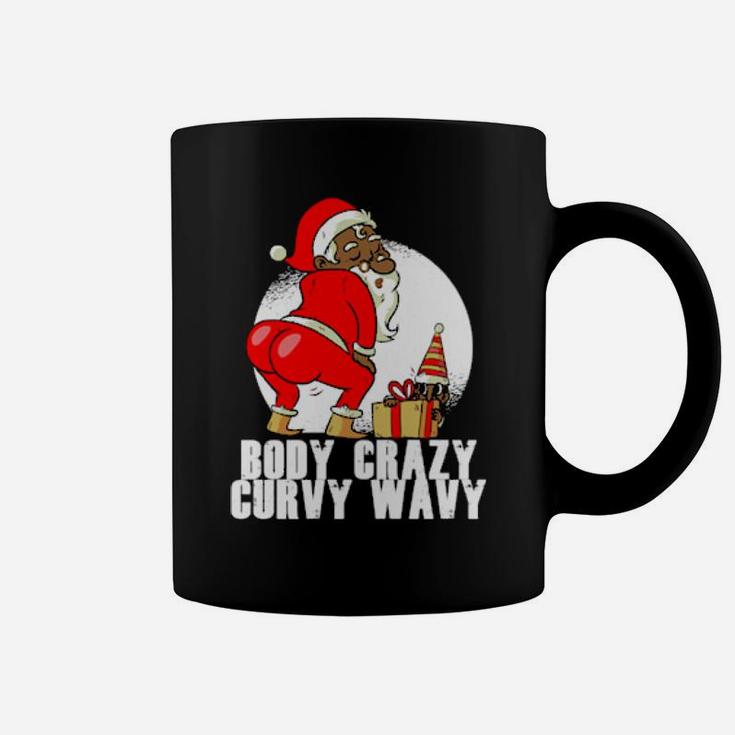 African American Santa Claus Twerking Body Crazy Curvy Wavy Coffee Mug