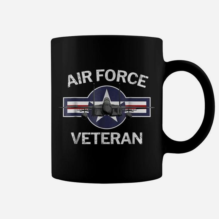 Air Force Veteran  With Vintage Roundel And F15 Jet Coffee Mug