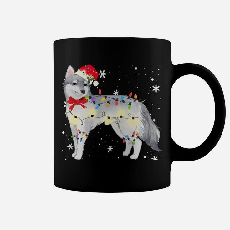 Alaskan Klee Kai Dog Christmas Light Xmas Mom Dad Gifts Sweatshirt Coffee Mug