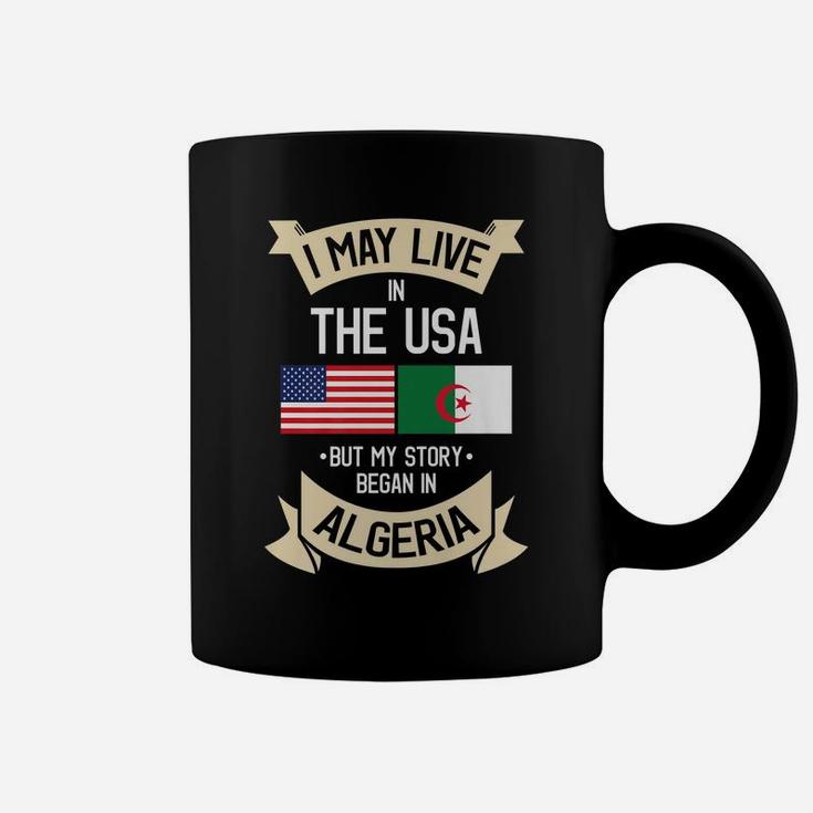 Algeria American Flag Usa Algerian Roots Gifts Coffee Mug