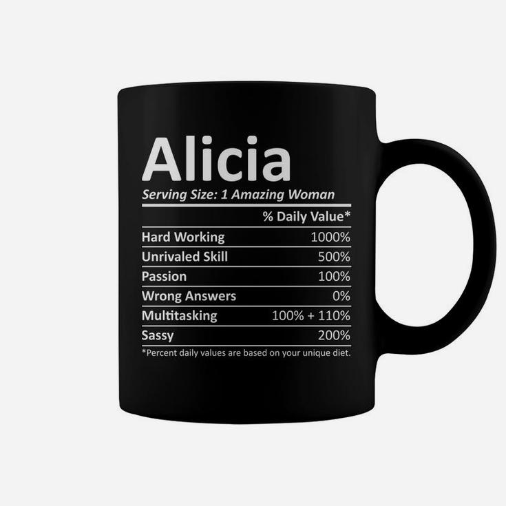 Alicia Nutrition Personalized Name Funny Christmas Gift Idea Coffee Mug