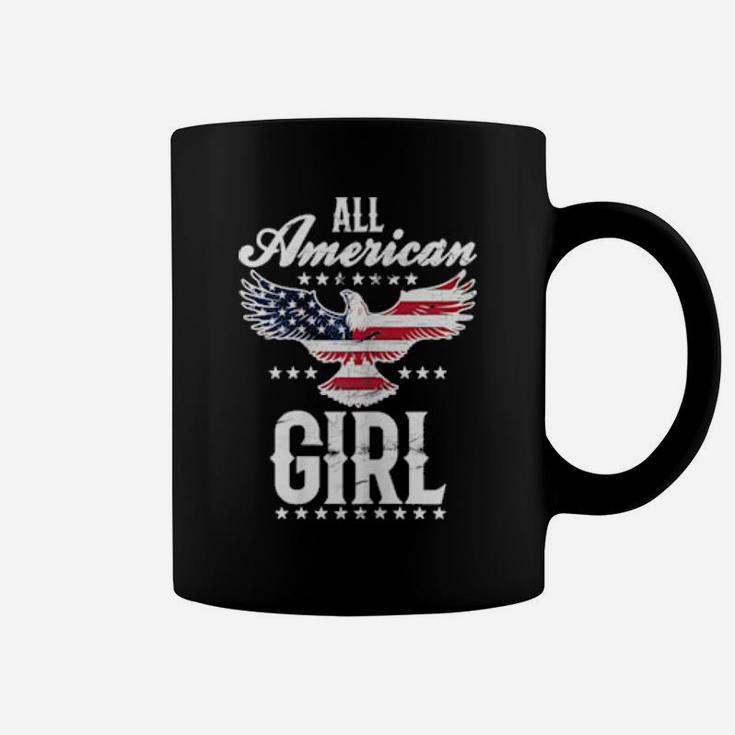 All American Girl 4Th Of July Patriotic Eagle Coffee Mug