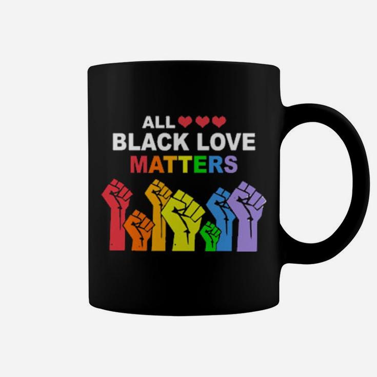 All Black Love Matters Lgbt Hands Coffee Mug