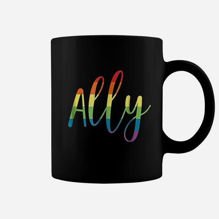 Ally Rainbow Coffee Mug