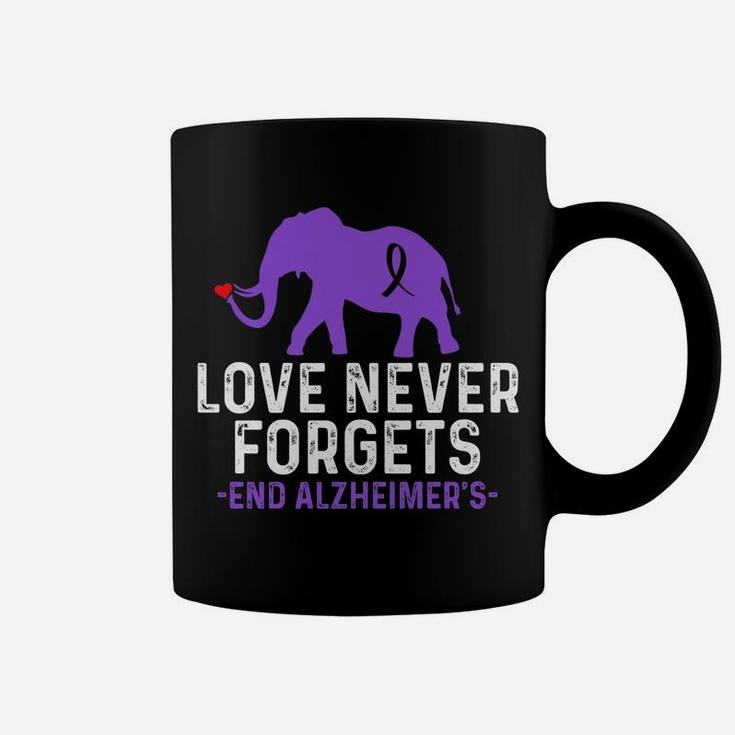 Alzheimers Awareness Love Never Forgets End Alzheimer's Coffee Mug