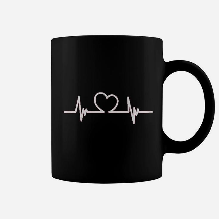 Amdesco Junior Heart Shaped Heartbeat Coffee Mug