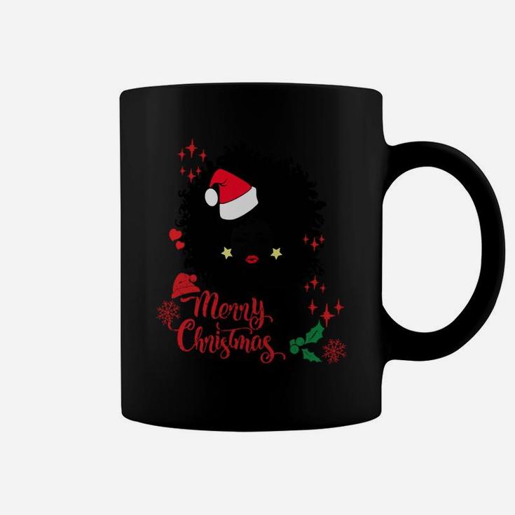 American African Christmas Santa Claus Sweatshirt Coffee Mug