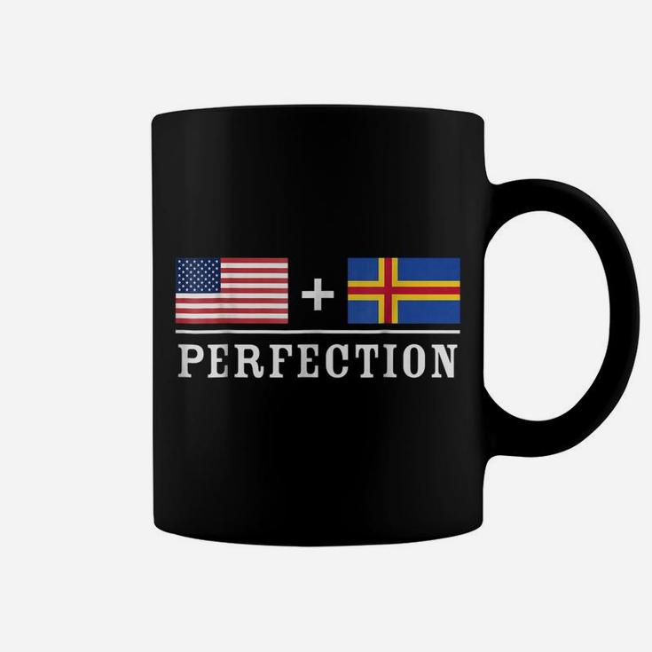 American  Aland  Perfection Usa And Aland Flags Coffee Mug