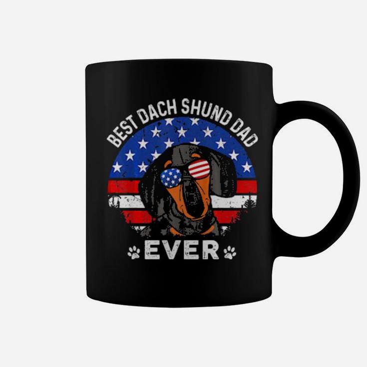 American Flag 4Th Of July Dachshund Gifts Dachsie Dad Coffee Mug