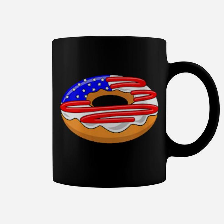 American Flag 4Th Of July Donut Coffee Mug