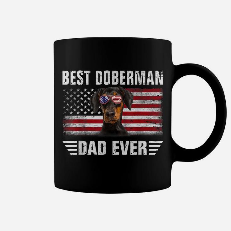 American Flag Best Doberman Dad Ever Tee Dog Dad Coffee Mug