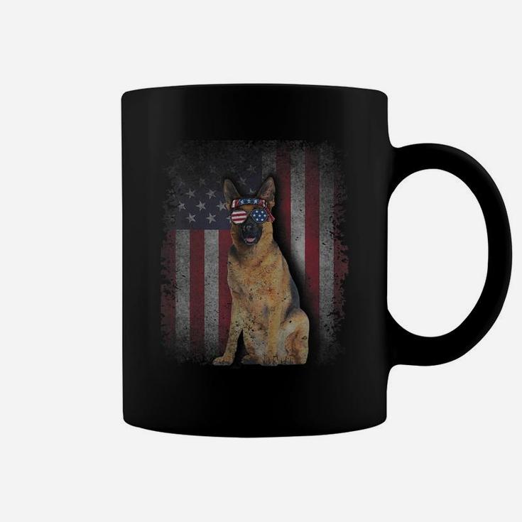 American Flag Best German Shepherd Dad Ever Tee Dog Dad Coffee Mug
