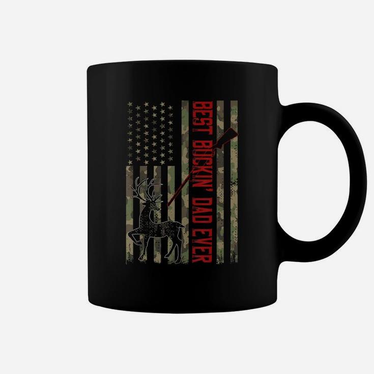 American Flag Camo Best Buckin' Dad Ever Deer Hunting Coffee Mug