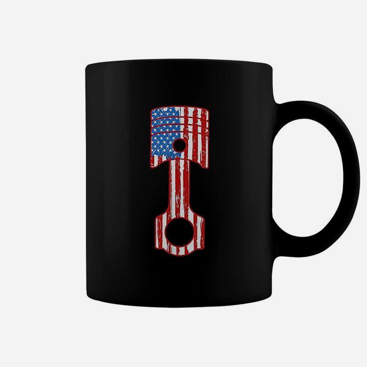 American Flag Piston Coffee Mug