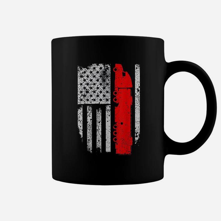 American Truck Driver Flag Coffee Mug
